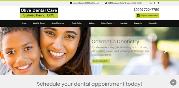 Dental Website Design Sample